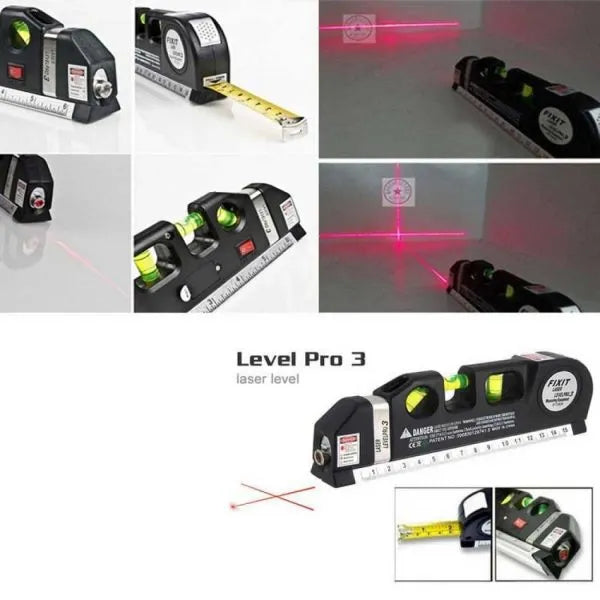 Laser Leveler With Measuring Tape & Laser Beam